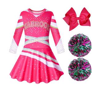 lot 10228 image: Hipoleter Zombies Girls Cheerleader Costumes Cheerleading Outfits Dress up Toddler for Party Movie 3 Halloween Kids Cosplay 4 5t