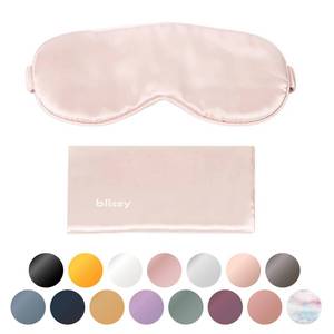 lot 10340 image: Blissy Silk Sleep Mask - Silk Eye Sleeping Mask for Women & Men for Total Blackout - 100% Pure Mulberry Silk, 22 Momme 6a Fibers - Blindfold Silk Sleep Mask Side Sleeper Eye Cover (Pink)