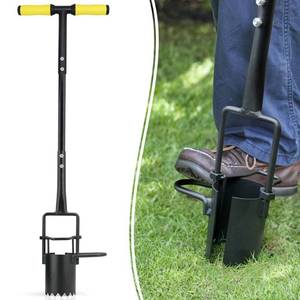 lot 10360 image: Colwelt Bulb Planter Tool Long Handle, Serrated Base Gardening Bulb Transplanter with Soft Grip, Heavy Duty Long Handled Bulb Planter Sod Plugger for Digging Holes to Plant Tulips, Iris, Daffodils