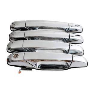 lot 10410 image: Nakuuly Exterior Chrome Door Handle 3 PCS Front Rear Driver &amp Passenger Compatible with 2007-2014 Cadillac Escalade Chevy Avalanche Silverado Suburban GMC Sierra Yukon OE # 22738722 22738721 20828258 - Incomplete