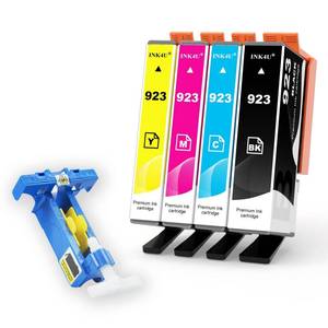 lot 10413 image: 923 Ink Cartridges for HP Printers, NO CHIP, Compatible Replacement for HP 923 923e 923XL Ink Cartridges Combo Pack to Work with for OfficeJet Pro 8130e 8135e 8138e 8139e Printer(1BK1C1M1Y, 4 Pack)