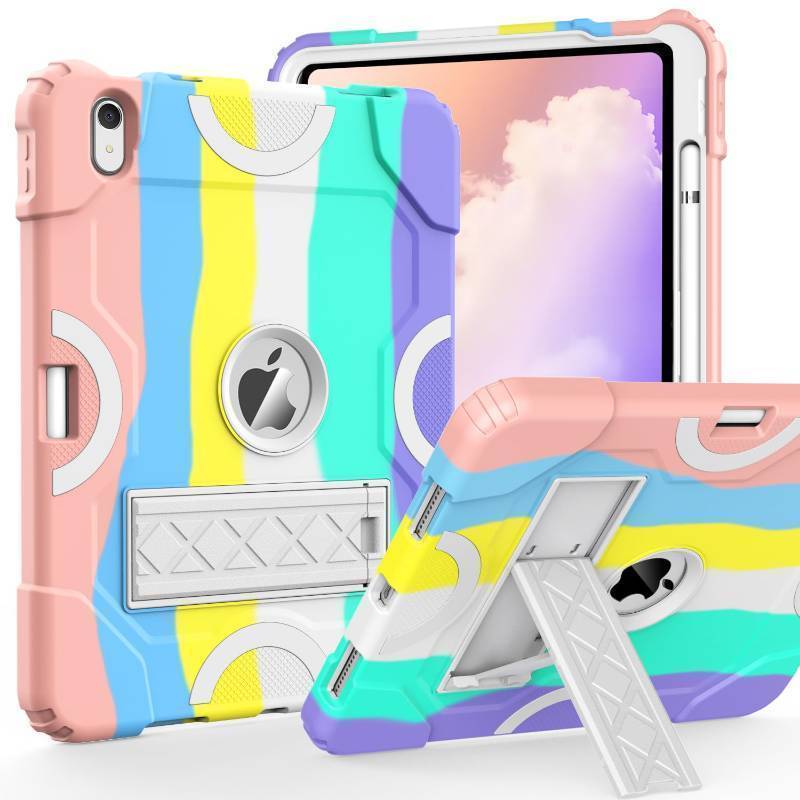 lot 24270 image: Case for iPad 11-inch (A16) 2025 iPad 10th Generation 2022 (10.9 inch), Shockproof Cover 10th Generation with Pencil Holder & Kickstand, CamouflageWhite - Retail $27