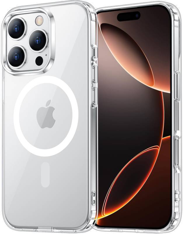 lot 34007 image: iPhone 16 Pro Max Case Clear, Compatible with Magsafe, Anti-Yellowing, Military-Grade Protection, Shockproof Slim Magnetic Phone Case Cover, Transparent - Retail $4