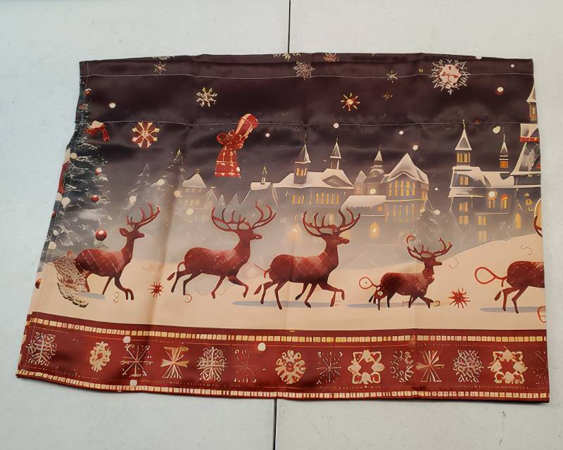 lot 52628 image: Kitchen Curtains Valances Kitchen Window Curtains Over Sink Christmas Kitchen Valances for Windows Red Kitchen Curtains 52in x 18in Deer Kitchen Decorations