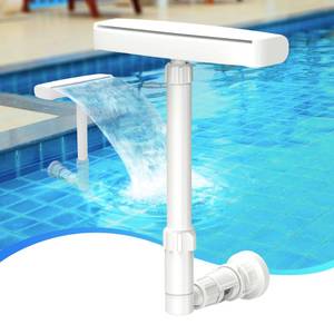 lot 24587 image: Dual Spray Pool Fountain, 10-20°F Cooler Water for AboveIn-Ground Pools, Dual Spray Waterfall Sprinkler Fountain, Adjustable Waterfall Cooling and Relaxation (Pool Waterfall Fountain) - Retail $30