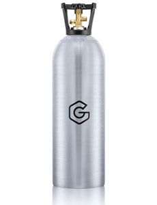 lot 24594 image: 20lb Aluminum New CO2 Tank, DOT Approved Gas Cylinder with CGA 320 Valve for Kegerators and Draft Beer Dispensing. - Retail $180