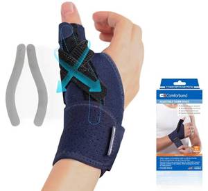 lot 24618 image: Adjustable Thumb Brace with Strap �� CMC MCP Joint Thumb Spica Splint for Pain Relief, Arthritis, Tendonitis, De Quervains Tendosynovitis, Sprains, Skiers Thumb, Trigger Thumb Immobilizer.