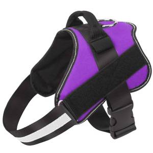 lot 24629 image: Dog Harness, No-Pull Reflective Dog Vest, Breathable Adjustable Pet Harness with Handle for Outdoor Walking - No More Pulling, Tugging or Choking (Purple, S) - Retail $17