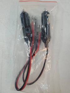 lot 24633 image: 2 Pack 12V Fused Cigarette Lighter Male Plug with Leads & LED Light, 16AWG Car Replacement Heavy Duty Male 15A Fused Cigarette Lighter Socket Cord - Retail $6