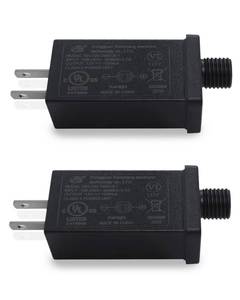 lot 24638 image: Replacement Christmas Inflatable Plug 1A 12V Class 2 Power Unit, 60hz Waterproof Low Voltage Transformer US Plug for Christmas Inflatable Blow Up (1A Output Adapter x2) - Retail $17