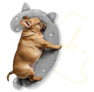 lot 24654 image: Dog Calming Pillow, Glow in The Dark Dog Put Head on, Soft Question Mark Pillows for Dogs, Kids, Adults, Washable Dog Bed Pillow, Cozy Dog Body Pillow (L Gray)