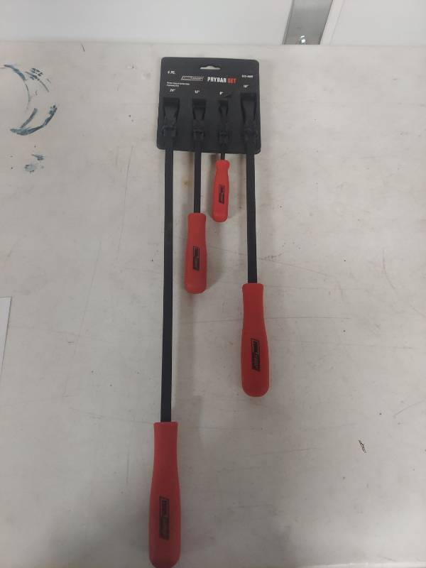 lot 1008 image: Tool Shop 4-Piece Prybar Set with Ergonomic Grips