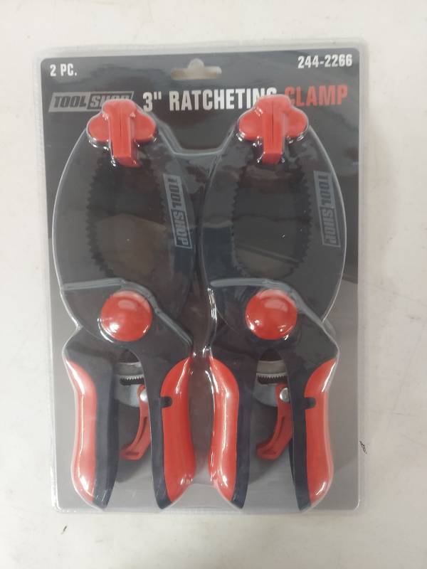 lot 1016 image: 3-inch Ratcheting Clamp Set - 2 Piece