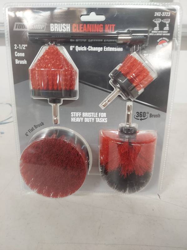lot 1036 image: Tool Shop 5-Piece Drill Brush Cleaning Kit - Stiff Bristles