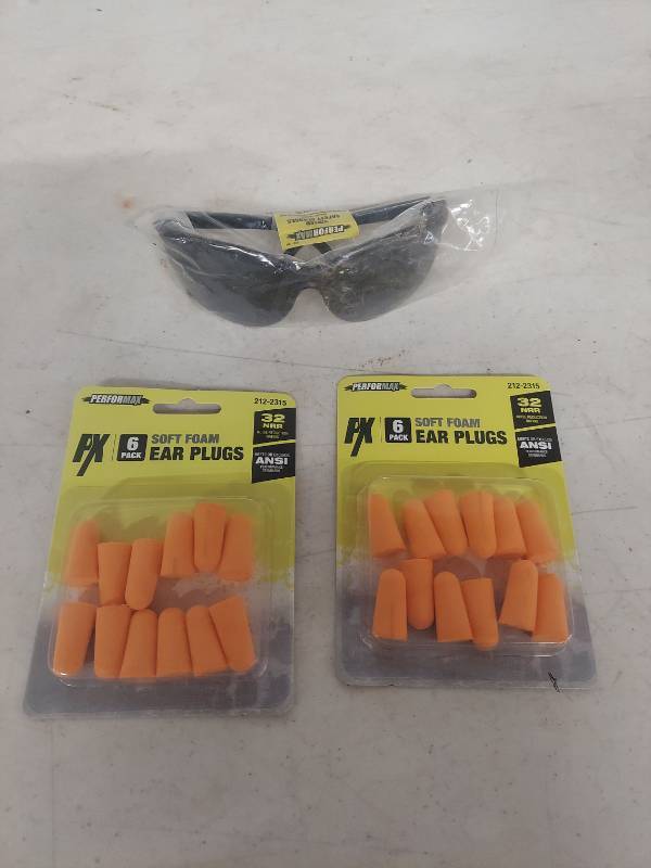 lot 1081 image: Performax Safety Bundle - Glasses and Ear Plugs