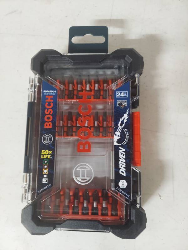 lot 1240 image: Bosch 24-Piece Screwdriver Bit Set