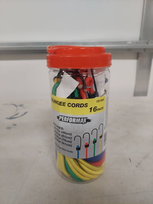 lot 1257 image: Performax 16-Pack Multi-Length Bungee Cords