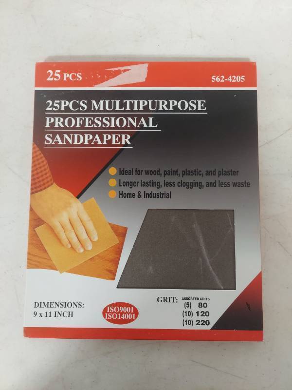 lot 5006 image: Professional Multipurpose Sandpaper Set - 25 Pieces