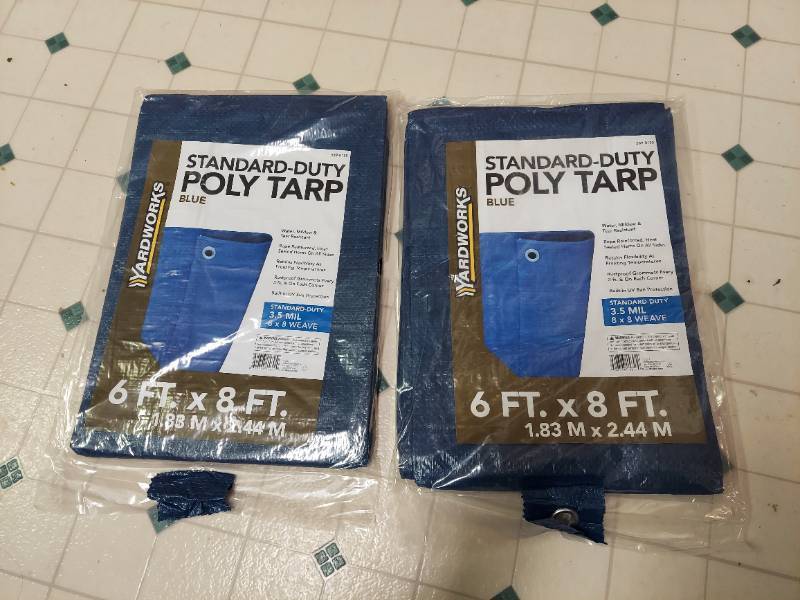 lot 5029 image: (2) 6 ft X 8 ft Tarps