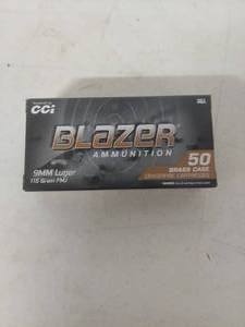 lot 3349 image: CCI Blazer 9mm Ammunition - 50 Rounds