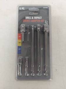 lot 3350 image: Tool Shop 6-Piece Drill & Impact Socket Adapter Set