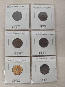 lot 3381 image: 1898-1907 Indian Head Cent Collection