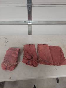 lot 3401 image: Red Shop Rags Bundle - Cotton Cleaning Cloths (30)
