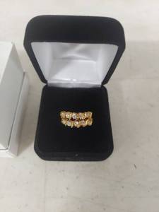 lot 3411 image: Double Row CZ Ring in Box