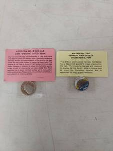 lot 3437 image: (2) Kennedy Half Dollar - Proof and Colorized