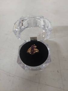 lot 3441 image: Purple Ring with Filigree Design