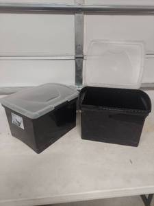 lot 3464 image: (2) Sterilite File Box