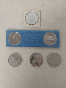 lot 3486 image: 1963 Choctaw and Louisiana Commemorative Tokens
