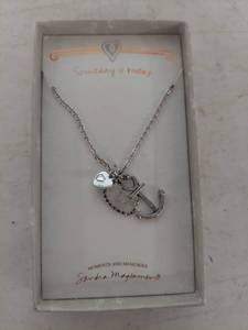 lot 3490 image: Anchor and Heart Charm Necklace
