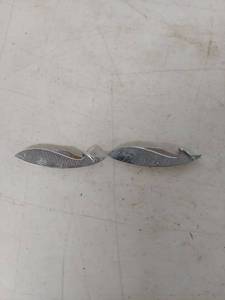 lot 3496 image: (2) Metal Fish-Shaped Folding Knife