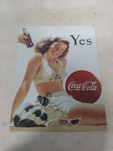 lot 3507 image: Coca-Cola Tin Sign