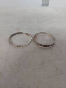 lot 3574 image: Hammered Bangle Bracelets