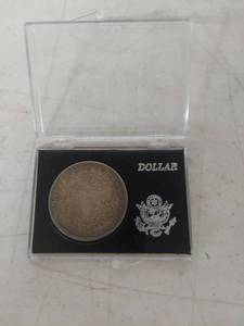 1921 Morgan Silver Dollar in Display Case