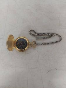 lot 1012 image: Milan Quartz Deer Hunter Pocket Watch with Chain