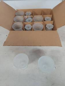lot 3905 image: Frosted Glass Punch Cups Set