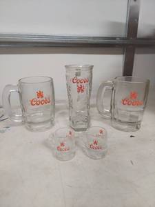 lot 4020 image: Coors Beer Glass Collection Set