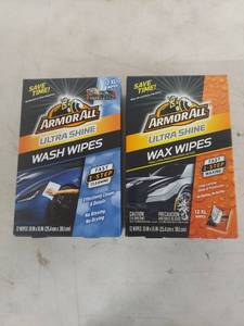 lot 4117 image: Armor All Ultra Shine Car Care Bundle - Wash & Wax Wipes
