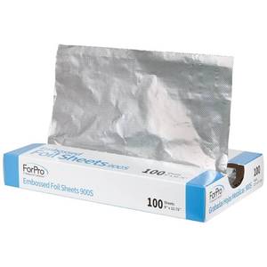 lot 1015 image: ForPro Professional Collection Embossed Foil Sheets 900S, Aluminum Foil, Pop-Up Dispenser, for Hair Color Application and Highlighting Services, Food Safe, 9 W x 10.75 L, 100-Count