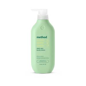 lot 1033 image: Method Body Lotion, Daily Zen, Cucumber, Seaweed  Green Tea notes, 24 Hours of Moisture, 14 oz