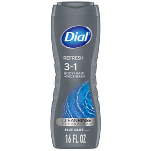 lot 1038 image: Dial Refresh 3-in-1 Men s Body Wash for Body  Hair & Face  Blue Sage Scent  16 fl oz