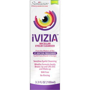 lot 1041 image: iVIZIA Micellar Eyelid Cleanser for Sensitive Eyelids  3.3 fl oz Bottle