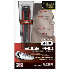 lot 1087 image: Wahl Edge Pro Corded Trimmer  Ultra-Close T-Blade  Bump-Free Men s Hair Cutting Kit  9686-300 (STOCK COLOR NOT EXACT)