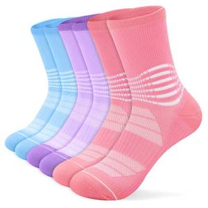 lot 1091 image: IRAMY Crew Compression Socks for Women Men with Ankle Arch Support Plantar Fasciitis Relief 3 Pairs