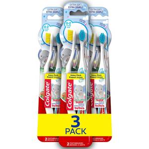 lot 1094 image: Colgate My First Baby and Toddler Toothbrush, Extra Soft Infant Training Toothbrush, Ages 0-2, 6 Count