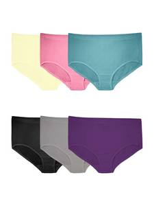 lot 1107 image: Fruit Of The Loom Womens Fit For Me Plus Size Underwear, Designed To Your Curves Briefs, Brief - Breathable Micro Mesh - Assorted, 9 Plus