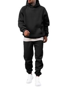 lot 1138 image: JMIERR Mens Track Suits 2 Piece Set Airport Outfits Long Sleeve Essentials Hoodie Sweatshirt Joggers Sweatpants Baggy Couple Outfits Fall Tracksuit Sweatsuits Matching Lounge Sets, 3XL, Black